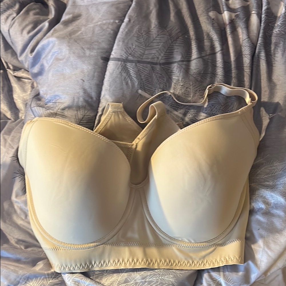 Cream Lace Trim Bra Intimates